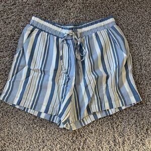 Cotton Bleu Striped Blue and White Women's Shorts - Size M - NWT